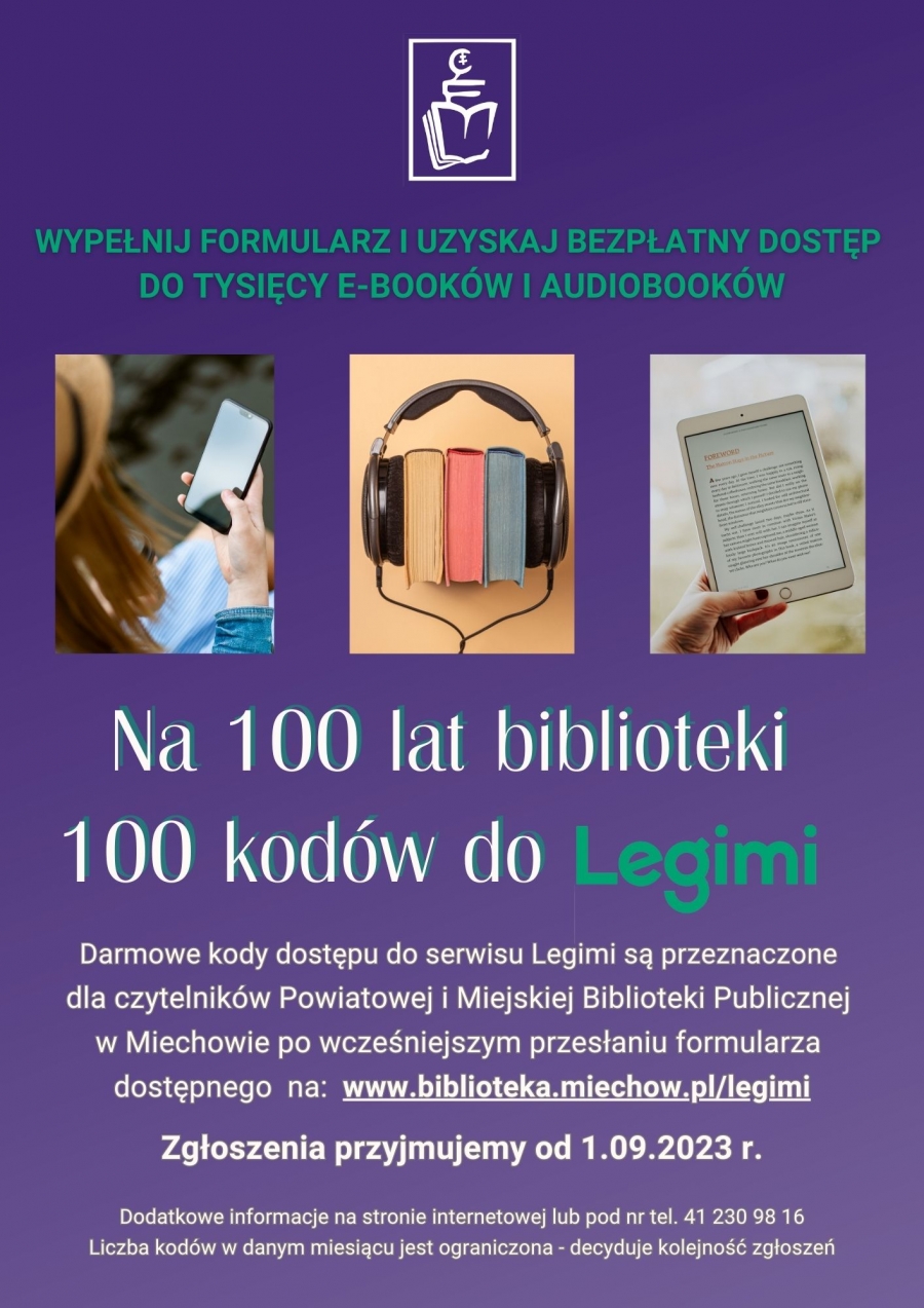 Darmowy dostęp do tysięcy e-booków i audiobooków w miechowskiej bibliotece