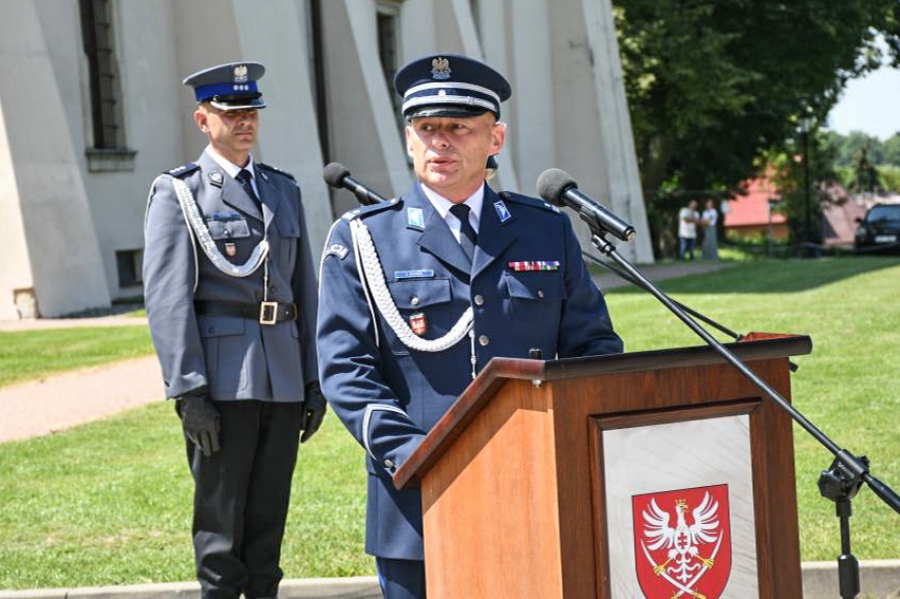 Powiatowe Święto Policji w blasku Bazyliki Grobu Bożego w Miechowie